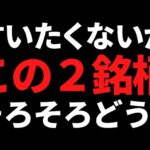 【本当は言いたくない】株価下落でそろそろ買いを考えるこの２銘柄