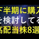 【厳選】2024年の下半期に購入を検討している高配当株8選